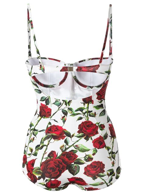 dolce gabbana rose print bikini|Dolce & Gabbana Swimwear and Beachwear for Women .